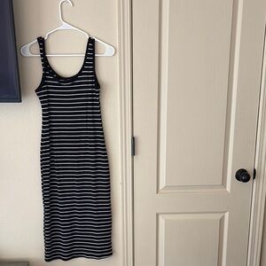 NWOT Black and White Striped Dress Size M